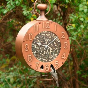 Bird Feeders |   Copper And Plexiglass Clock-Motif Bird Feeder Bird Feeders Bird Feeders