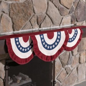 Bunting & Door Banners |   Classic American Flag Fireplace Mantel Bunting Bunting & Door Banners Bunting & Door Banners