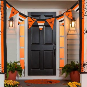 Bunting & Door Banners |   Halloween Spider Web Cotton Pennant Bunting Bunting & Door Banners Bunting & Door Banners