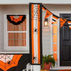 Bunting & Door Banners |   Halloween Spider Web Cotton Pillar Bunting Bunting & Door Banners Bunting & Door Banners