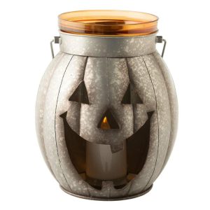 Candles & Lanterns |   Halloween Pumpkin Metal Lantern With Flickering Led Candle Candles & Lanterns Candles & Lanterns