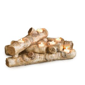 Candles & Lanterns |   Logs Hearth Candle Holder Candles & Lanterns Birch