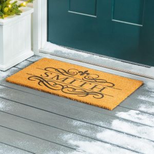 Coir Mats |   Fleur De Lis Personalized Coir Door Mat, 18" X 30" Coir Mats Coir Mats