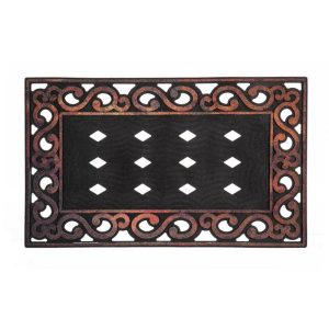 Deck & Patio Accents |   Variegated Scroll Sassafras Mat Tray Deck & Patio Accents Deck & Patio Accents