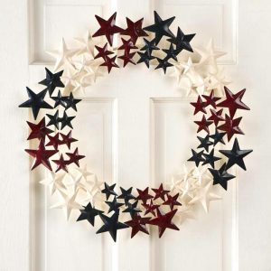 Decorative Accents |   Americana Metal Stars Wreath Decorative Accents Decorative Accents