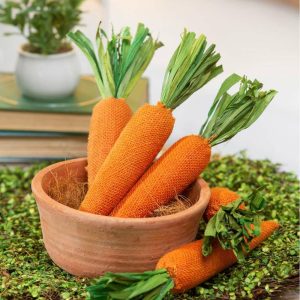 Decorative Accents |   Artificial Carrot Table Décor In Gift Box, Set Of 5 Decorative Accents Decorative Accents