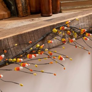 Decorative Accents |   Halloween Candy Corn Artificial Garland Decorative Accents Decorative Accents