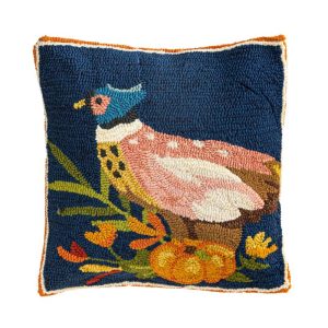 Decorative Accents |   Indoor/Outdoor Fall Pheasant Hooked Polypropylene Throw Pillow Decorative Accents Decorative Accents