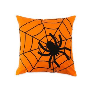 Decorative Accents |   Indoor/Outdoor Halloween Spider Web Cotton Throw Pillow Decorative Accents Decorative Accents