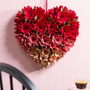 Decorative Accents |   Ombre Floral Heart Hanging Décor Decorative Accents Decorative Accents