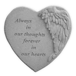 Decorative Garden Accents |   Always Heart Memorial Garden Stone Decorative Garden Accents Decorative Garden Accents