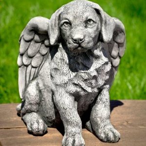 Decorative Garden Accents |   Cast Stone Angel Puppy Garden Statue Decorative Garden Accents Decorative Garden Accents