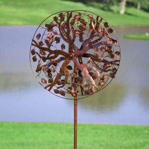 Decorative Garden Accents |   Copper Tree Of Life Wind Spinner Decorative Garden Accents Decorative Garden Accents