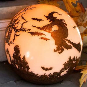 Decorative Garden Accents |   Halloween Glowing Luminary Globe Decorative Garden Accents Decorative Garden Accents