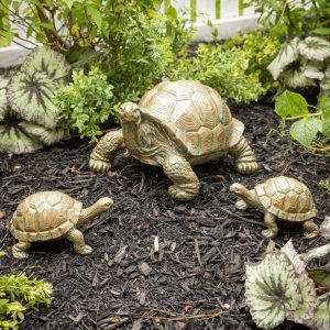 Decorative Garden Accents |   Mother Tortoise With Two Babies Resin Garden Accents Decorative Garden Accents Decorative Garden Accents