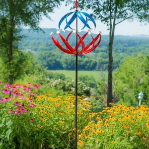 Decorative Garden Accents |   Patriotic Stars Wind Spinner Decorative Garden Accents Decorative Garden Accents