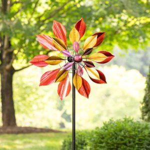 Decorative Garden Accents |   Sunset Metal Wind Spinner Decorative Garden Accents Decorative Garden Accents