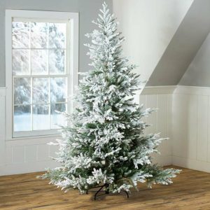 Faux Flowers & Plants |   Flocked Roanoke Spruce Christmas Tree Faux Flowers & Plants Faux Flowers & Plants