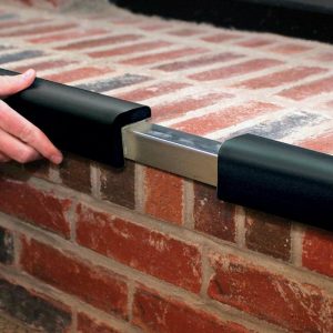 Fireplace Maintenance |   Flame-Resistant Metal Backed Hearth Guard Fireplace Accessories Brown