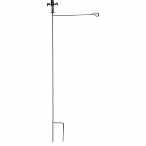 Flag Accessories |   Metal Garden Flag Stand With Fleur De Lis Finial Flag Accessories Flag Accessories