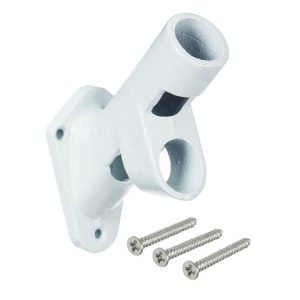 Flag Accessories |   Two-Position Aluminum House Flag Bracket With White Finish Flag Accessories Flag Accessories