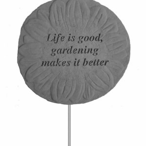 Garden Stakes |   Life Is Good Flower Garden Stake Decorative Garden Accents Decorative Garden Accents