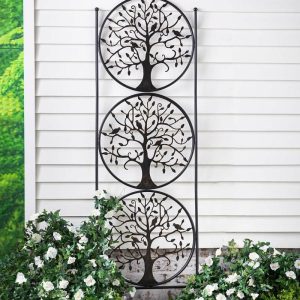 Garden Stakes |   Tree Of Life Trio Metal Garden Trellis Decorative Garden Accents Decorative Garden Accents