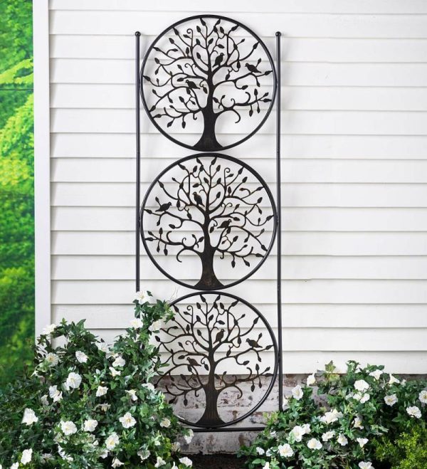 Garden Stakes |   Tree Of Life Trio Metal Garden Trellis Decorative Garden Accents Decorative Garden Accents