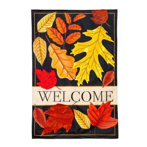 House & Estate Flags |   Fall Leaves Welcome Estate Flag Flags & Buntings House & Estate Flags