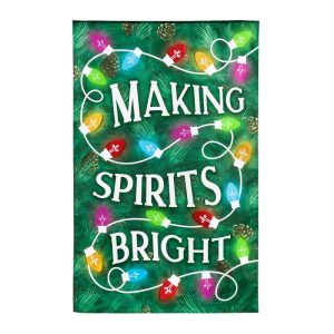 House & Estate Flags |   Making Spirits Bright Applique House Flag Flags & Buntings House & Estate Flags