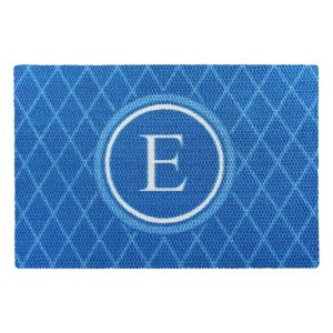 Indoor & Outdoor Rugs |   Monogram Argyle Sisal-Look Doormat Indoor & Outdoor Rugs Blue