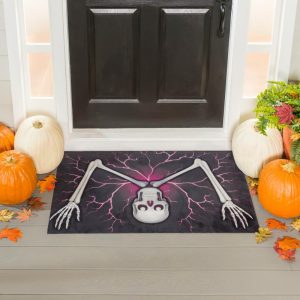 Interchangeable Doormats |   Spooky Skeleton Layering Mat Doormats Interchangeable Doormats