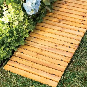 Outdoor Clean Up |   6′ Portable Roll-Out Straight Hardwood Pathway Garden Tools & Supplies Outdoor Clean Up