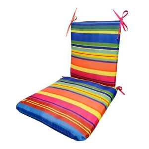 Outdoor Furniture Cushions |   Classic Rocking Chair Cushion With Ties Deck And Patio Decor Barn Red