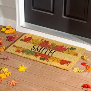 Seasonal Doormats |   Fall Leaves Personalized Coir Mat Coir Mats Coir Mats