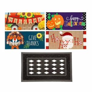 Seasonal Doormats |   Holidays Sassafras Mat Set Doormats Interchangeable Doormats