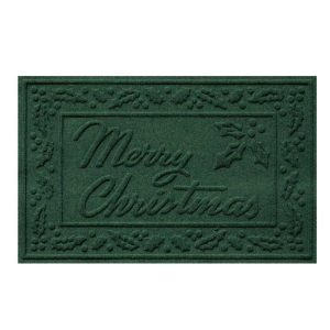 Seasonal Doormats |   Waterhog Merry Christmas Doormat, 20" X 30" Doormats Green