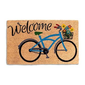 Seasonal Doormats |   Welcome Bike With Flowers Coir Mat Coir Mats Coir Mats