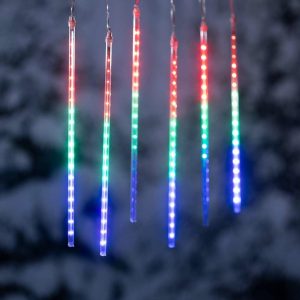 String Lights |   Indoor/Outdoor Electric Icicle Chasing Lights With Multicolor Leds Outdoor Lamps & Lighting String Lights