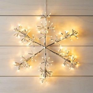 String Lights |   Indoor/Outdoor Electric Lighted Snowflake Holiday Decoration Outdoor Lamps & Lighting String Lights