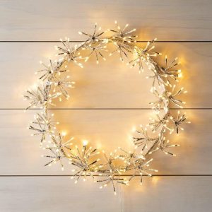 String Lights |   Indoor/Outdoor Electric Lighted Wreath Holiday Decoration Outdoor Lamps & Lighting String Lights