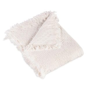 Throws & Blankets |   Basket Weave Cotton Heart Throw Bedding & Bath Natural