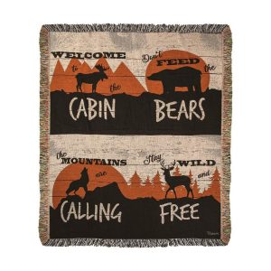 Throws & Blankets |   Cabin Life Cotton Tapestry Throw Bedding & Bath Throws & Blankets