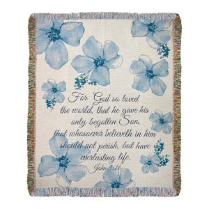 Throws & Blankets |   For God So Loved The World Tapestry Throw Bedding & Bath Throws & Blankets