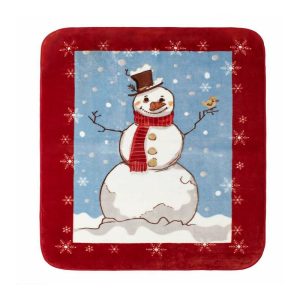 Throws & Blankets |   Jolly Snowman Oversized Throw Bedding & Bath Throws & Blankets