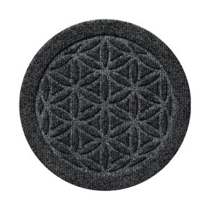 Waterhog Doormats |   Waterhog 12" Flower Of Life Plant Trivets, Set Of 2 Doormats Blue