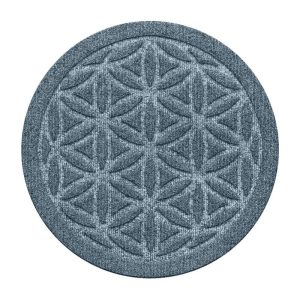 Waterhog Doormats |   Waterhog 17" Flower Of Life Plant Trivets, Set Of 2 Doormats Blue