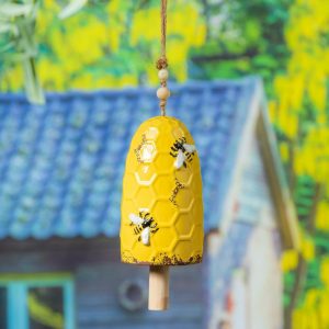 Wind Chimes & Mobiles |   Bee Hive Garden Bell Chime Garden Accents Wind Chimes & Mobiles