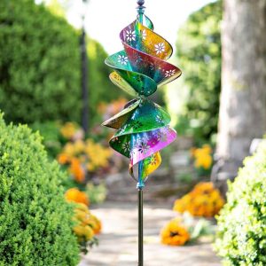 Wind Spinners |   Colorful Spiral Wind Spinner Decorative Garden Accents Decorative Garden Accents