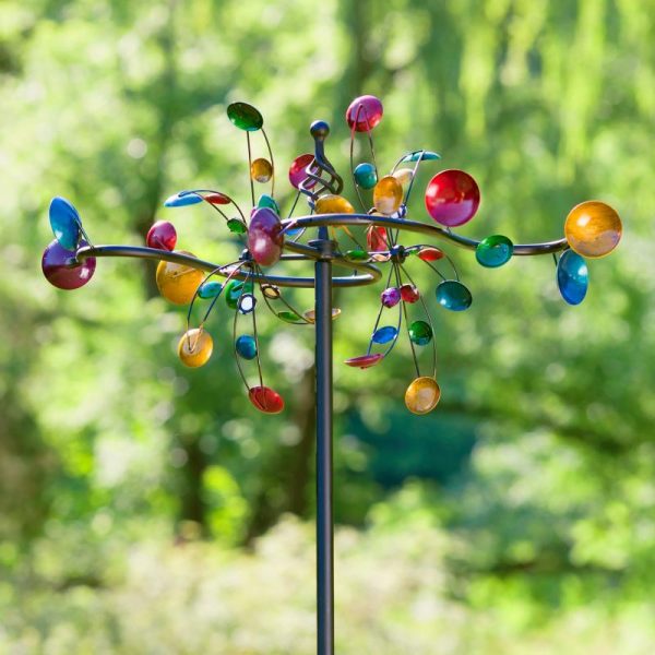 Wind Spinners |   Horizontal Cups Wind Spinner Garden Accents Decorative Garden Accents